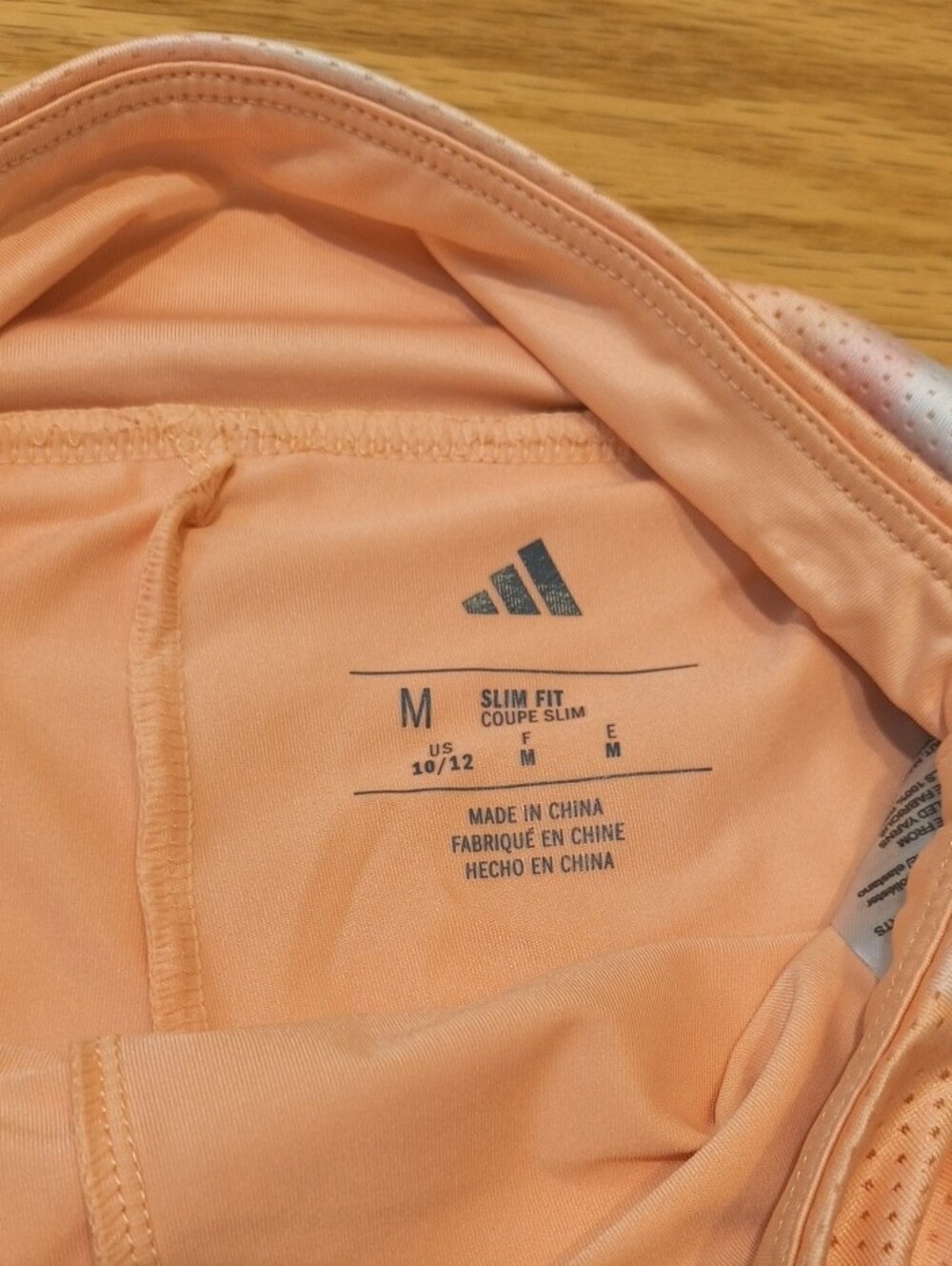 adidas Peach & Pink Tie-Dye Mesh Skort Size M 10/12 NWT - Picture 3 of 6